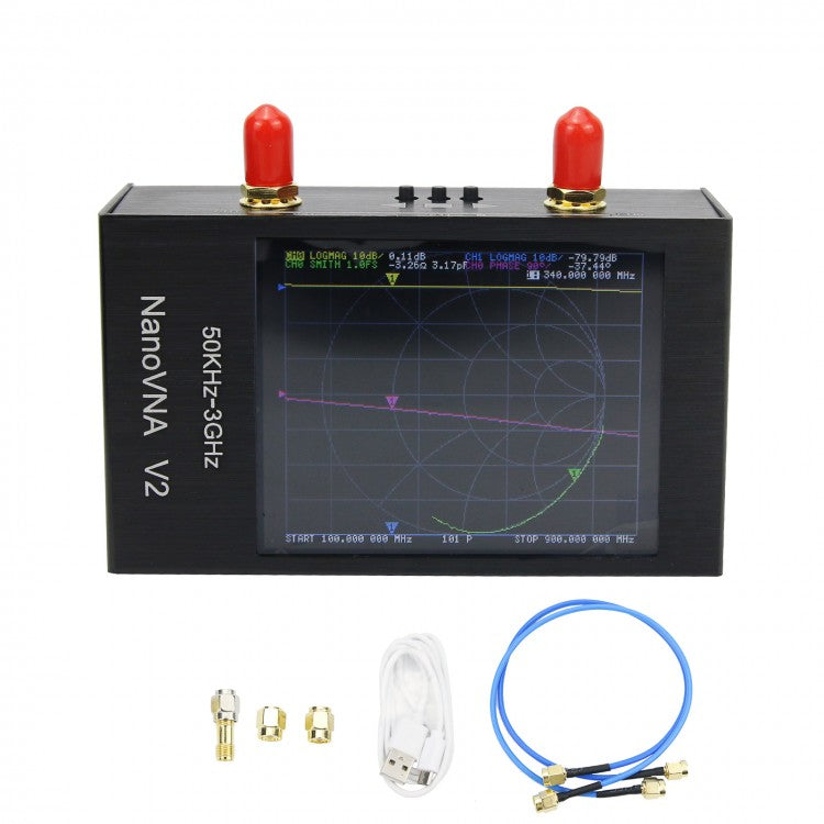 HamGeek NanoVNA V2 50KHz-3GHz Vector Network Analyzer Antenna Analyzer for Shortwave HF VHF UHF