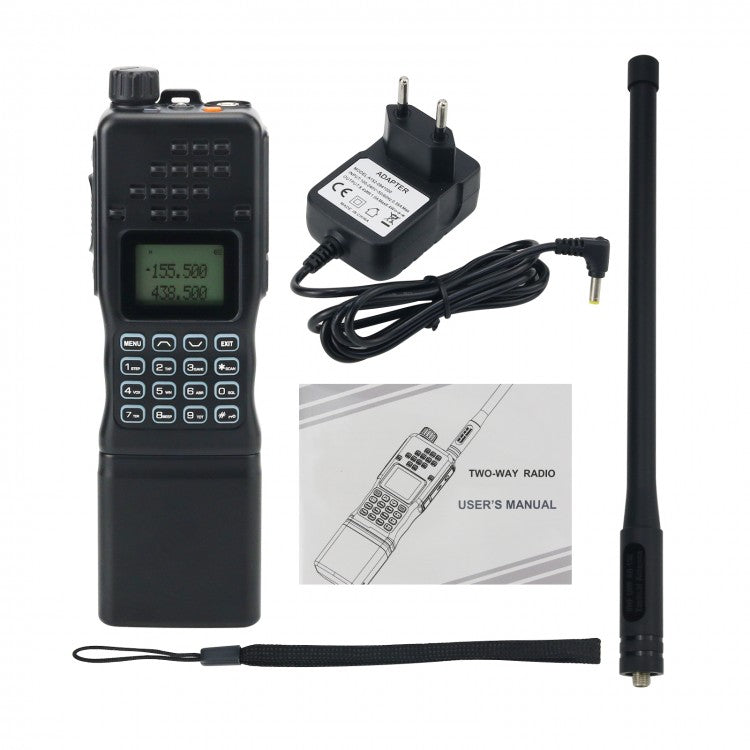 HamGeek AR-152 15W FM VHF UHF Radio Outdoor Walkie Talkie Handheld Transceiver with Flashlight