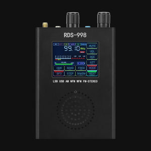 HamGeek RDS-998 FM MW LW SW SSB Radio Receiver USB LSB BFO Ham Radio Receiver w/ Color Touch Screen