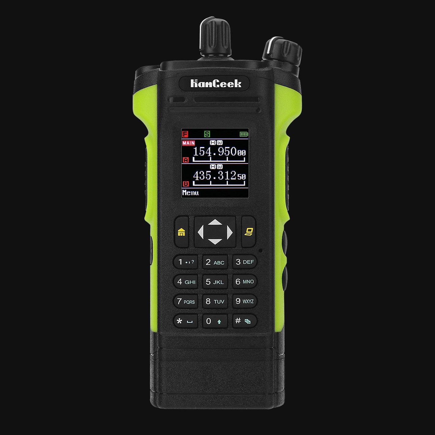 HAMGEEK APX-8000 Green 12W 128CH VHF UHF Walkie Talkie Dual Band Radio Dual PTT and Duplex