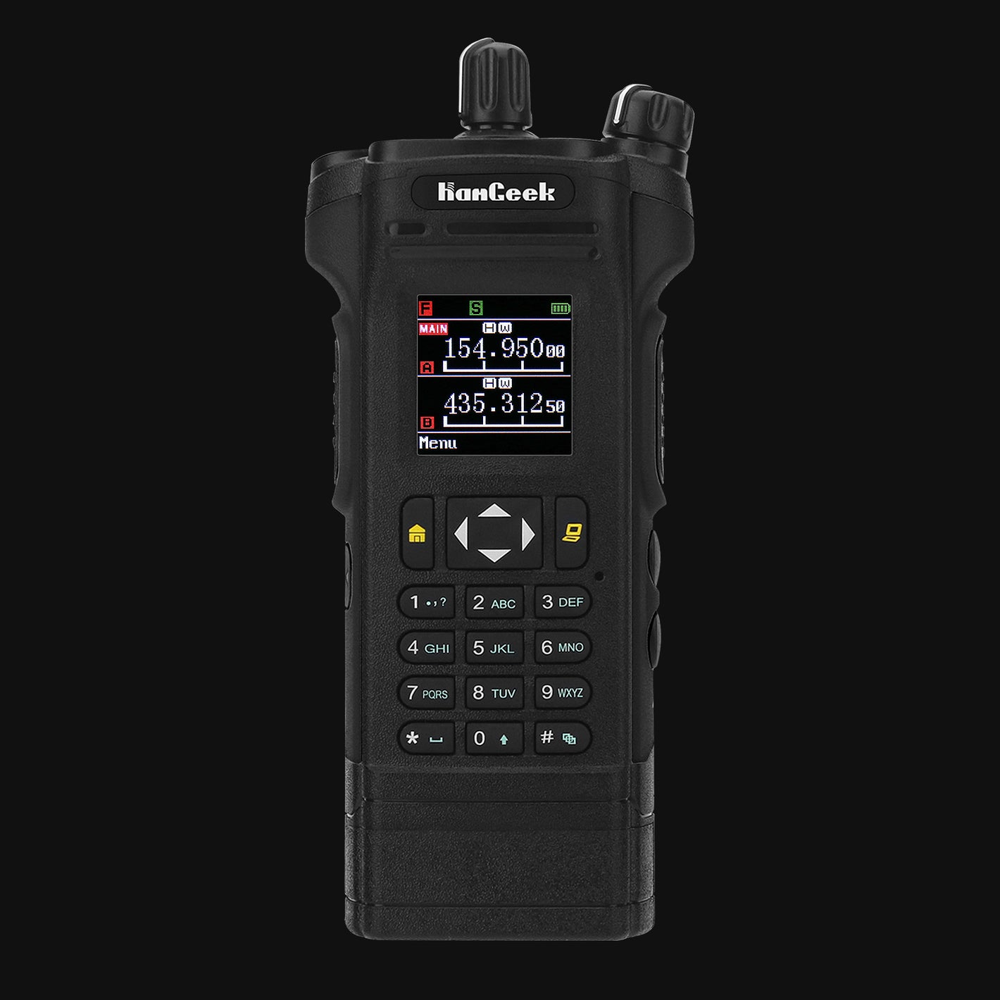 HAMGEEK APX-8000 Black 12W 128CH VHF UHF Walkie Talkie Dual Band Radio Dual PTT & Duplex