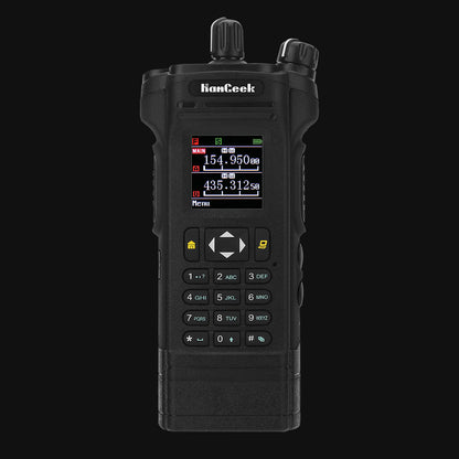 HAMGEEK APX-8000 Black 12W 128CH VHF UHF Walkie Talkie Dual Band Radio Dual PTT & Duplex