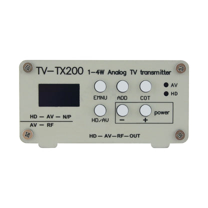 HamGeek TV-TX200 VHF/UHF Analog TV Transmitter Analog TV Signal Transmitter w/ Antenna Supports HD/AV Input