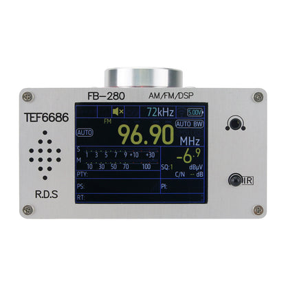 HamGeek TEF6686 Desktop Radio DSP RDS AM FM Radio Open Source Full Band Receiver w/ Atmosphere Light